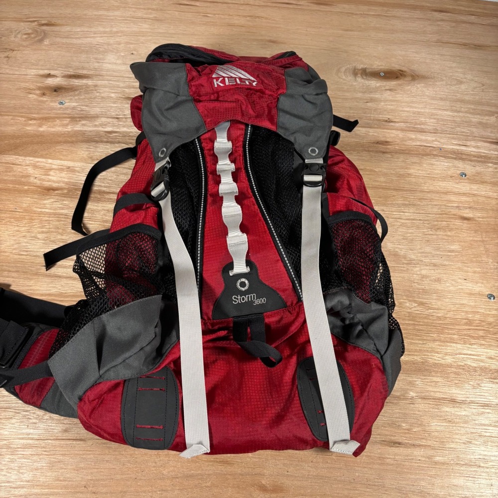 Kelty Storm 3600 Backpack Red Gray Internal Frame Hiking Camping Pack